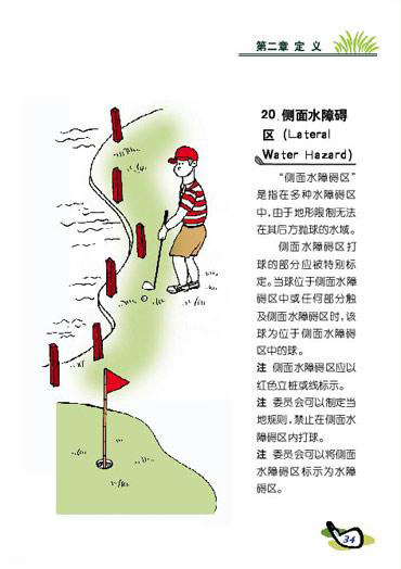 高尔夫规则图解连载 [定义]侧面水障碍