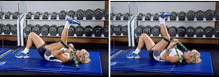 平衡板练体能(6) 拉伸腹部肌肉和腰部肌肉
